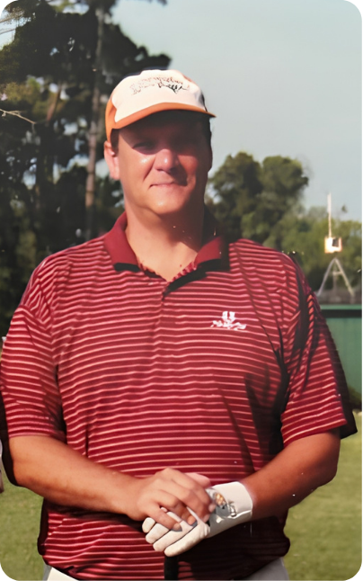 Pat Quinn on a golf course